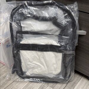 Stylish Black and Clear Men's Backpack